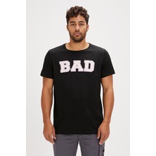 Bad Bear Felt Siyah Baskılı Erkek Tişört