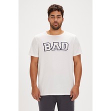 Bad Bear Felt Erkek Beyaz T-Shirt 24.01.07.036-C04