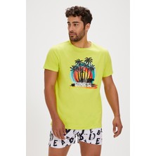 Bad Bear Ricardo Yeşil Baskılı Erkek Tişört