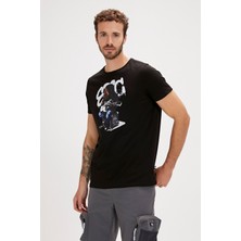 Bad Bear Epic Bear Siyah Baskılı Erkek Tişört