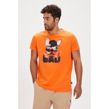 Bad Bear Spark Turuncu Baskılı Erkek Tişört