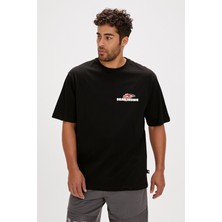 Bad Bear Chamelon Siyah Baskılı Erkek Oversize Tişört