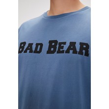 Bad Bear Title Element Mavi Logo Baskılı Basic Erkek Tişört