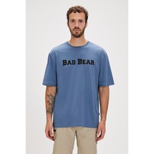 Bad Bear Title Element Mavi Logo Baskılı Basic Erkek Tişört