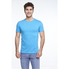 Fsm1453  Erkek Sıfır Yaka T-Shirt