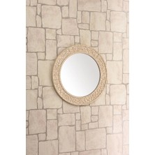 Altıntepe Dekoratif Yuvarlak Ayna  Bej
