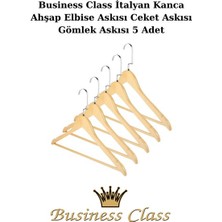 Manken İstanbul Business Class 45 cm Italyan Kanca 5 Adet Ceket Askısı Buluz Askısı Elbise Askısı Ahşap Askı