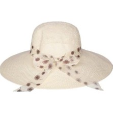 Rapapa Kadın Krem Merserize Hasır Şapka 1433
