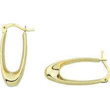 İryum 14 Ayar Altın Halka Küpe