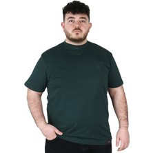 Ekis Büyük Beden Sıfır Yaka Erkek T-Shirt