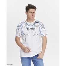 Yhg Tekstil Şimşek Baskılı Penye Pamuklu Erkek T-Shirt