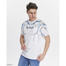 Yhg Tekstil Şimşek Baskılı Penye Pamuklu Erkek T-Shirt