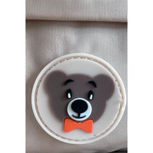 Nemo Bags Bej Orta Boy Okul Çantası Laptop ve Seyahat Sırt Çantası Su Geçirmez Ayıcık Anahtarlık Hediyeli