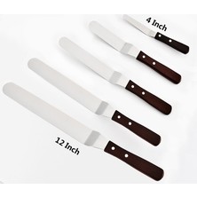 Pengfushop4 Bükme Stili 6 Inç Spatula Paslanmaz Çelik Kazıyıcı Kek Krem Bıçağı Dıy Kek Serpme Için Pasta Pürüzsüz Buzlanma Frosting Kek Aracı (Yurt Dışından)