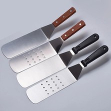 Pengfushop4 No.3 Tarzı 1 Adet Paslanmaz Çelik Izgara Spatula Biftek Kürek Ahşap Saplı Kalbur Spatula Biftek Kızartma Kürek Pişirme Aracı Mutfak Aksesuarları (Yurt Dışından)