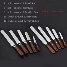 Pengfushop4 Düz Stil 6 Inç Paslanmaz Çelik Kek Kazıyıcı Dıy Kek Krem Bıçağı Spatula Pişirme Pasta Spatulaları Kek Dekorasyon Araçları (Yurt Dışından)