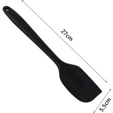 Pengfushop4 Siyah Büyük Spatula Stili Silikon Gereçler Barbekü Mutfak Eşyaları Yapışmaz Isıya Dayanıklı Eko Tencere Barbekü Pişirme Mutfak Kek Dekorasyon Araçları (Yurt Dışından)