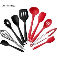 Pengfushop4 Siyah Büyük Spatula Stili Silikon Gereçler Barbekü Mutfak Eşyaları Yapışmaz Isıya Dayanıklı Eko Tencere Barbekü Pişirme Mutfak Kek Dekorasyon Araçları (Yurt Dışından)