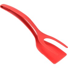 Pengfushop4 Kırmızı Stil Çok Fonksiyonlu Yumurta Çeviriciler Pişirme Maşası Yapışmaz Ekmek Çevirme Aletleri Mutfak Gereçleri Silikon Spatula Pişirme Aracı (Yurt Dışından)