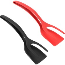 Pengfushop4 Kırmızı Stil Çok Fonksiyonlu Yumurta Çeviriciler Pişirme Maşası Yapışmaz Ekmek Çevirme Aletleri Mutfak Gereçleri Silikon Spatula Pişirme Aracı (Yurt Dışından)