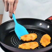 Pengfushop4 Mavi Stil Kullanışlı Wok Kürek Korozyon Önleyici Düz Renk Ev Tipi Pratik Bpa Içermeyen Mini Spatula Yemek Kaşığı (Yurt Dışından)