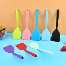 Pengfushop4 Mavi Stil Kullanışlı Wok Kürek Korozyon Önleyici Düz Renk Ev Tipi Pratik Bpa Içermeyen Mini Spatula Yemek Kaşığı (Yurt Dışından)