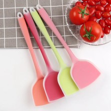 Pengfushop4 Yeşil Stil Silikon Spatula Pişirme Gereçleri Yapışmaz Tencere Özel Isıya Dayanıklı Pişirme Turner Mutfak Aleti Aksesuarları (Yurt Dışından)