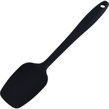 Pengfushop4 Siyah Stil Evrensel Isıya Dayanıklı Entegre Kolu Silikon Kaşık Kazıyıcı Spatula Dondurma Tereyağı Kek Mutfak Ev Pişirme Aracı Gereçler (Yurt Dışından)