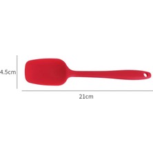 Pengfushop4 Siyah Stil Evrensel Isıya Dayanıklı Entegre Kolu Silikon Kaşık Kazıyıcı Spatula Dondurma Tereyağı Kek Mutfak Ev Pişirme Aracı Gereçler (Yurt Dışından)