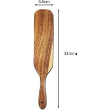 Pengfushop4 C4 Stili Akasya Ahşap Yapışmaz Tava Mutfak Gereçleri Isıya Dayanıklı Ahşap Spatula Adanmış Ahşap Pişirme Kürek Kaşığı (Yurt Dışından)