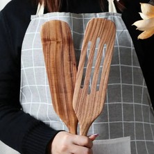 Pengfushop4 C4 Stili Akasya Ahşap Yapışmaz Tava Mutfak Gereçleri Isıya Dayanıklı Ahşap Spatula Adanmış Ahşap Pişirme Kürek Kaşığı (Yurt Dışından)