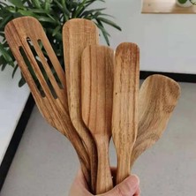 Pengfushop4 C1 Stili Ahşap Spatula Pirinç Kaşığı Yapışmaz Tencere Pişirme Tavası Mutfak Pişirme Aracı Kızartma Biftek Sosu Kürek (Yurt Dışından)