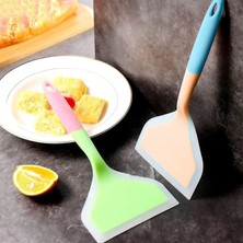 Pengfushop4 Turuncu Sarı Stil Silikon Mutfak Gereçleri Pişirme Gereçleri Spatula Sığır Eti Yumurta Mutfak Kazıyıcı Geniş Pizza Pişirme Araçları Kürek Yapışmaz Spatula (Yurt Dışından)