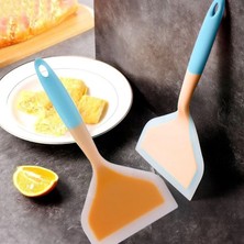 Pengfushop4 Turuncu Sarı Stil Silikon Mutfak Gereçleri Pişirme Gereçleri Spatula Sığır Eti Yumurta Mutfak Kazıyıcı Geniş Pizza Pişirme Araçları Kürek Yapışmaz Spatula (Yurt Dışından)