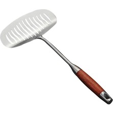 Pengfushop4 Gümüş Tarzı Paslanmaz Çelik Kızarmış Balık Spatula Uzun Saplı Pişirme Kürek Mutfak Pişirme Gereçleri Ev Restoran Günlük Kullanım Için (Yurt Dışından)