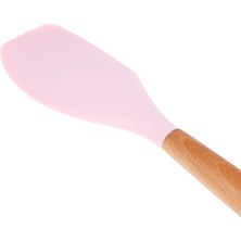 Pengfushop4 No.9 Tarzı Silikon Ahşap Saplı Turner Çorba Kaşığı Spatula Fırçası Kazıyıcı Makarna Yumurta Çırpıcı Yapışmaz Tava Mutfak Pişirme Araçları Mutfak Gereçleri (Yurt Dışından)