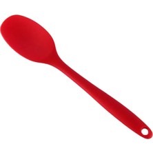 Pengfushop4 Kırmızı Stil Kek Macun Spatula Silikon Kaşık Karıştırma Kaşığı Uzun Saplı Pişirme Gereçleri Sofra Takımı Mutfak Çorba Kaşıkları (Yurt Dışından)