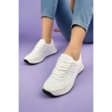 Kadın, Erkek, Unisex Ortopedik Triko Yürüyüş Spor Ayakkabısı, 4 Bant Günlük Sneaker