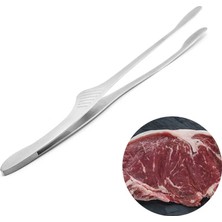 Pengfushop4 Gümüş Tarzı Mutfak Cımbız Barbekü Gıda Cımbız Klip Mini Şef Maşa Paslanmaz Çelik Barbekü Pişirme Mutfak Aksesuarları Için Taşınabilir (Yurt Dışından)