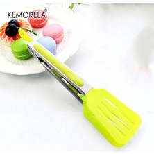 Pengfushop4 Kırmızı Stil Renkli Barbekü Gıda Maşası Paslanmaz Çelik Barbekü Maşası Ekmek Salatası Barbekü Kaymaz Pişirme Mutfak Selfservis Aksesuarları Aracı (Yurt Dışından)