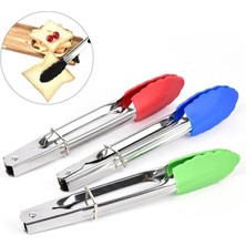 Pengfushop4 Mavi Stil Mutfak Yemek Maşası Barbekü Salatası Izgara Servis Maşası Yapışmaz Gıda Klipsi Silikon Barbekü Maşası Ekmek Kelepçesi Kek Klipsi 7-Inch (Yurt Dışından)