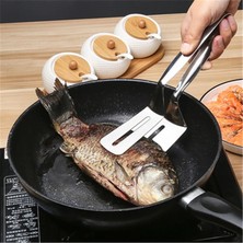 Pengfushop4 Gümüş Tarzı Paslanmaz Çelik Biftek Kelepçesi Barbekü Gıda Maşası Mutfak Aksesuarları Barbekü Pişirme Kızarmış Balık Et Kelepçesi Pişirme Pasta Ekmek Klipsi (Yurt Dışından)