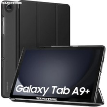 TEKNETSTORE Samsung Galaxy Tab A9 Plus SM-X210 11 Inç Tablet Uyumlu Standlı Akıllı Kılıf Smart Cover Siyah