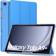 TEKNETSTORE Samsung Galaxy Tab A9 Plus SM-X210 11 Inç Tablet Uyumlu Standlı Akıllı Kılıf Smart Cover Siyah