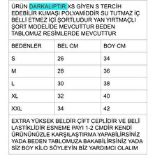 Oceans Saks Mavi Darkalıp Yüksek Bel Içi Taytlı Tenis Etek Darkalıp Polyamid Kumaş Mini Etek