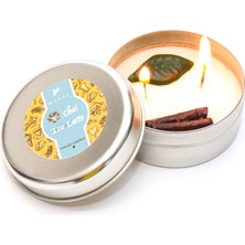 Missi Chaı Tea Latte Kokulu Silver Teneke Vegan Mum /seyahat Mumu