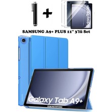 TEKNETSTORE Samsung Galaxy Tab A9+ Plus X210 Uyumlu Tablet Kılıfı Ekran Koruyucu Dokunmatik Kalem Seti