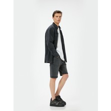 Koton Kot Şort Slim Fit 5 Cepli Düğmeli
