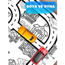 North And Peak Şehir Yol Temalı Dev Boyama Kağıdı Boyama Rulosu Büyük Boy 2 Metre Uzunluk