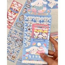 Kağıt Gemi Dükkan Sanrio Cinnamoroll Karakteri 6 Yaprak Sticker Bullet Journal Çıkartma